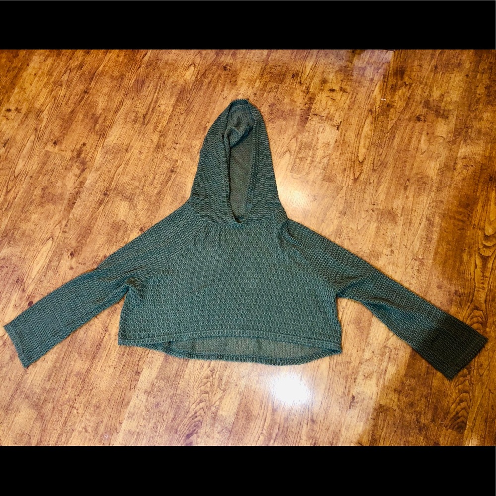 Forever 21 Open-Knit Hoodie